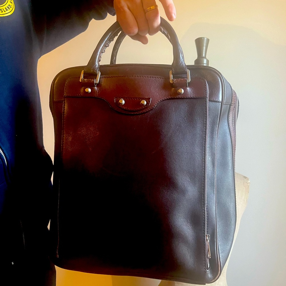 Balenciaga Chocolate Brown Camel - men’s travel bag
